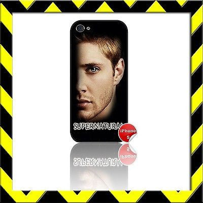 ★ SUPERNATURAL ★ COVER/CASE FOR APPLE IPHONE 5/5S JENSEN ACKLES#8 - Black Halo Design
