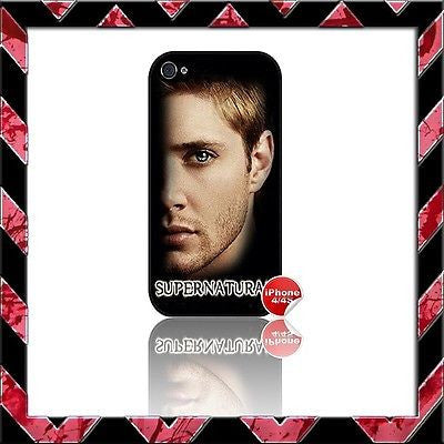 ★ SUPERNATURAL ★ COVER FOR IPHONE 4/4S SHELL CASE  JENSEN ACKLES#8 - Black Halo Design
