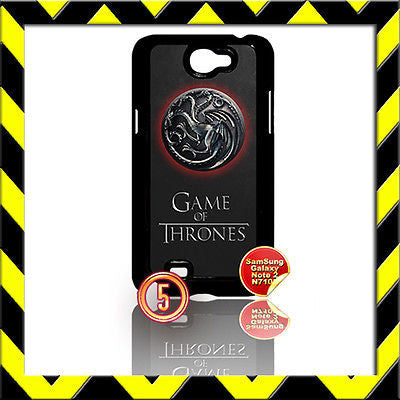 ★ GAME OF THRONES ★ FOR SAMSUNG GALAXY NOTE II/2/N7100 CASE TARGARYEN#5 - Black Halo Design
