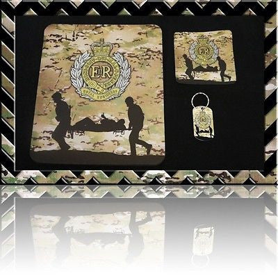 THE ROYAL ENGINEERS (SAPPERS) MOUSE MAT/COASTER/DOGTAG KEYRING SET (Mousemat) H4 - Black Halo Design
