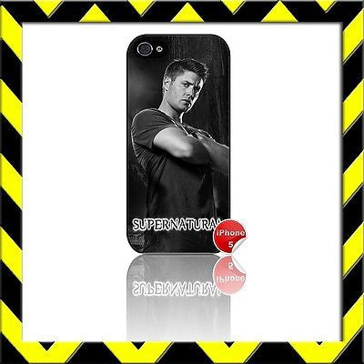 ★ SUPERNATURAL ★ COVER/CASE FOR APPLE IPHONE 5/5S JENSEN ACKLES#11 - Black Halo Design
