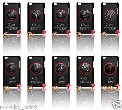 ★ NEW GAME OF THRONES ★ IPOD TOUCH 4/4TH GENERATION 4G HARD CASE COVER - Black Halo Design
 - 1