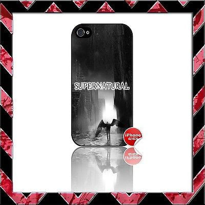 ★ SUPERNATURAL ★ COVER FOR IPHONE 4/4S SHELL CASE  SAM & DEAN#14 - Black Halo Design
