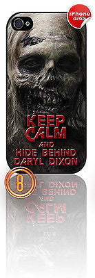 ★ KEEP CALM THE WALKING DEAD ★ APPLE IPHONE 4/4S MOBILE PHONE HARD CASE COVER - Black Halo Design
 - 3