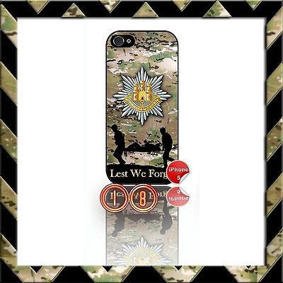 ★ ROYAL ANGLIAN REGIMENT ★ SHELL/CASE/COVER FOR IPHONE 5/5S (RAR) CAMO#18 - Black Halo Design

