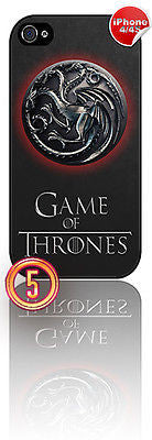 ★ NEW GAME OF THRONES ★ APPLE IPHONE 4/4S MOBILE PHONE HARD CASE COVER (HOUSES)  - Black Halo Design
 - 6