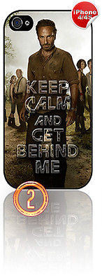 ★ KEEP CALM THE WALKING DEAD ★ APPLE IPHONE 4/4S MOBILE PHONE HARD CASE COVER - Black Halo Design
 - 9