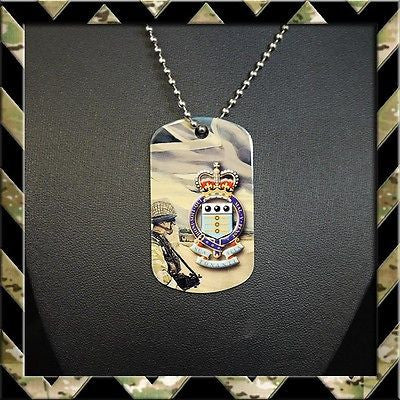 ROYAL ARMY ORDNANCE CORPS (RAOC) DOG TAG NECKLACE/KEYRING - Black Halo Design
