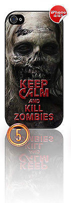 ★ KEEP CALM THE WALKING DEAD ★ APPLE IPHONE 4/4S MOBILE PHONE HARD CASE COVER - Black Halo Design
 - 6