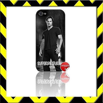 ★ SUPERNATURAL ★ COVER/CASE FOR APPLE IPHONE 5/5S JARED PADALECKI#12 - Black Halo Design
