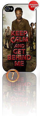 ★ KEEP CALM THE WALKING DEAD ★ APPLE IPHONE 4/4S MOBILE PHONE HARD CASE COVER - Black Halo Design
 - 4
