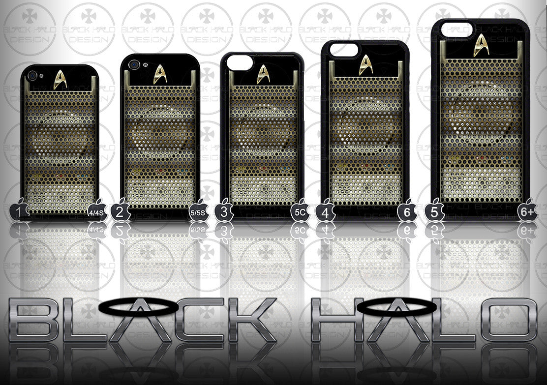 (NEW) STAR TREK COMMUNICATOR ★ CASE/COVER FOR  APPLE IPHONE 4,4S,5,5S,5C,6 & 6 PLUS - Black Halo Design
 - 1