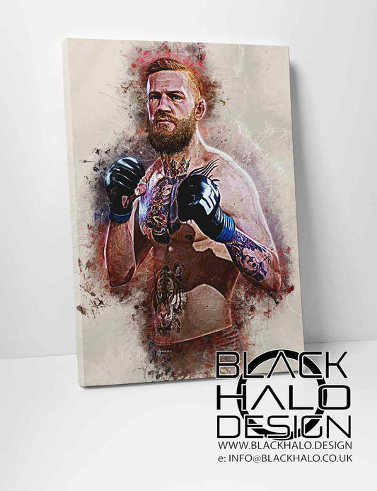 Conor McGregor Timber Framed Stretched Canvas in choice of sizes