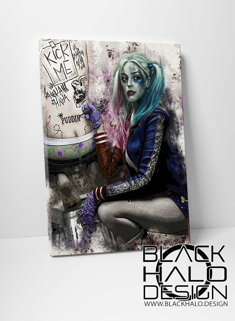 Harley Quinn: Tattooing the Joker Box Framed Canvas #HarleyQuinn #SuicideSquad #DaddysLilMonster