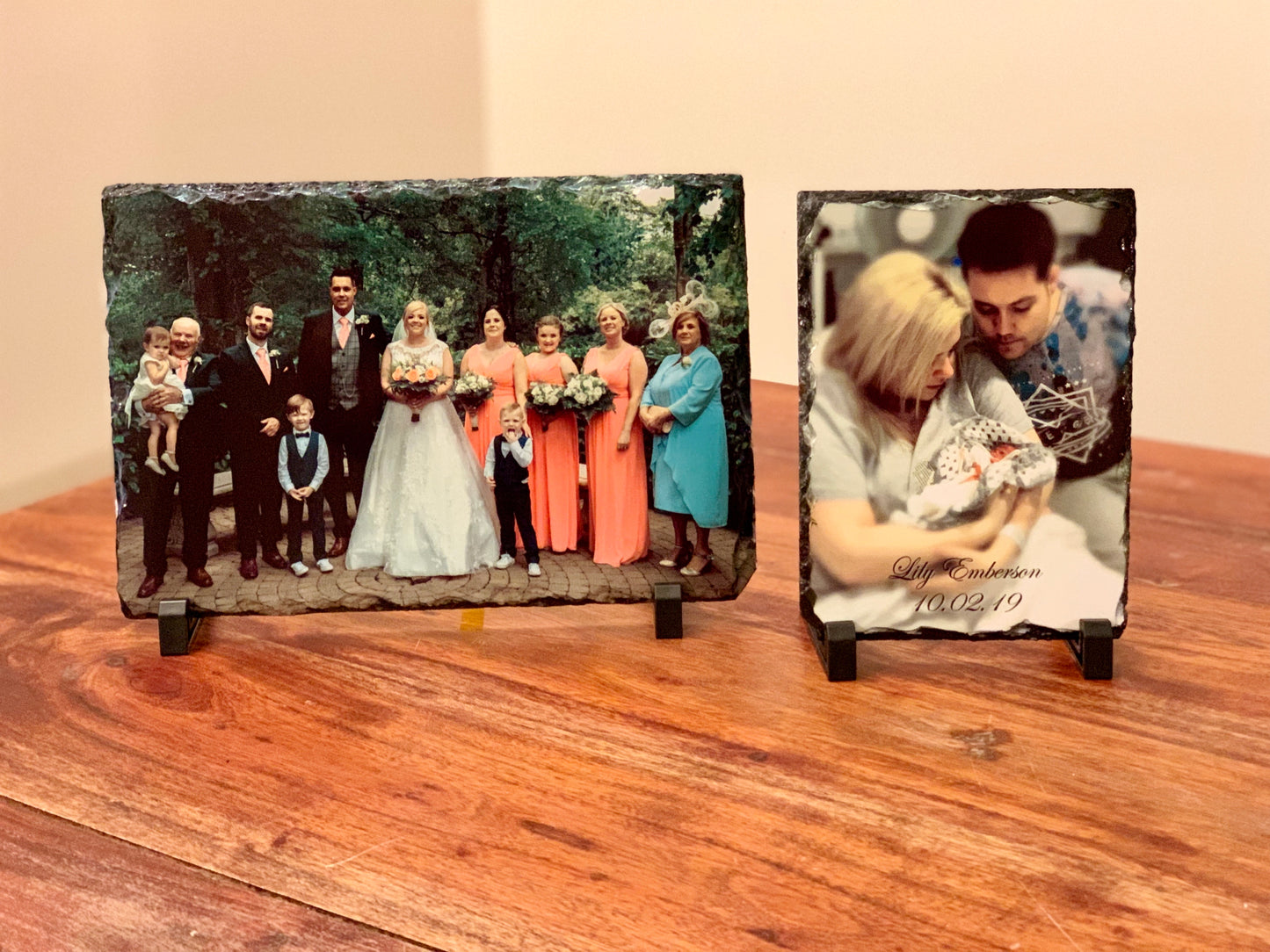 Personalised Natural Solid Rock Slates - Upload your own image