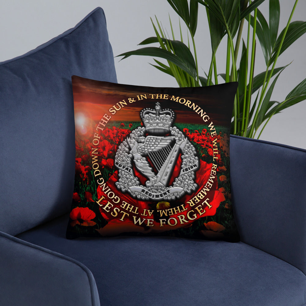 Royal Irish Regiment 18" x 18" Double sided cushion
