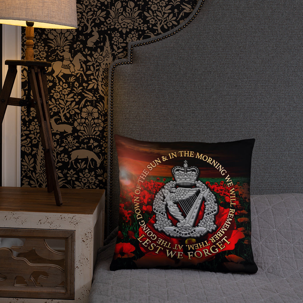 Royal Irish Regiment 18" x 18" Double sided cushion