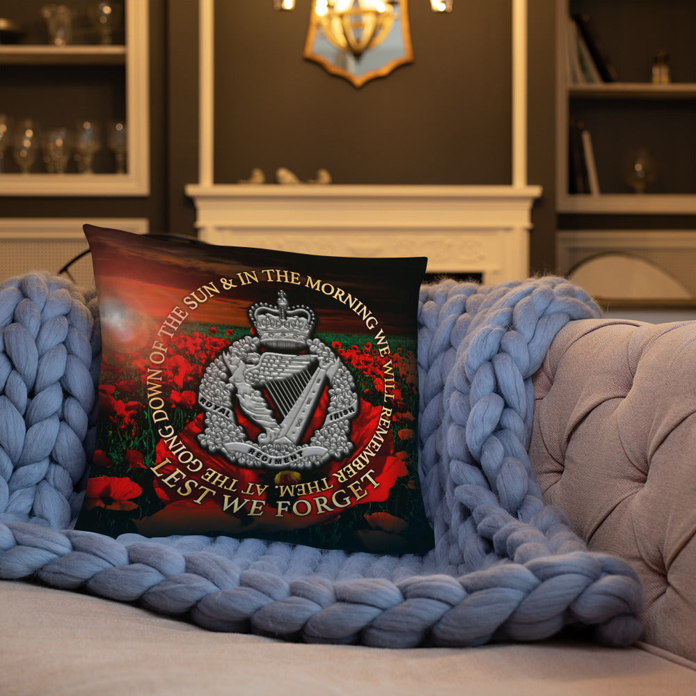 Royal Irish Regiment 18" x 18" Double sided cushion