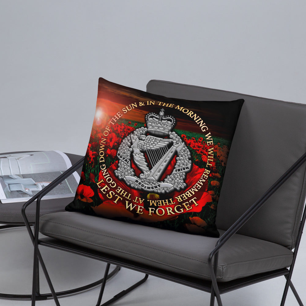 Royal Irish Regiment 18" x 18" Double sided cushion
