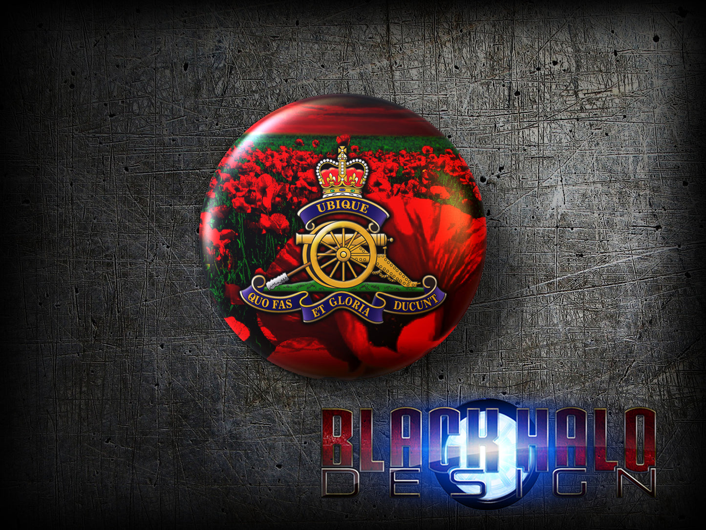 The Regiment of the Royal Artillery: Large 58mm Metal Bottle Opener Fridge Magnet - Black Halo Design
 - 2