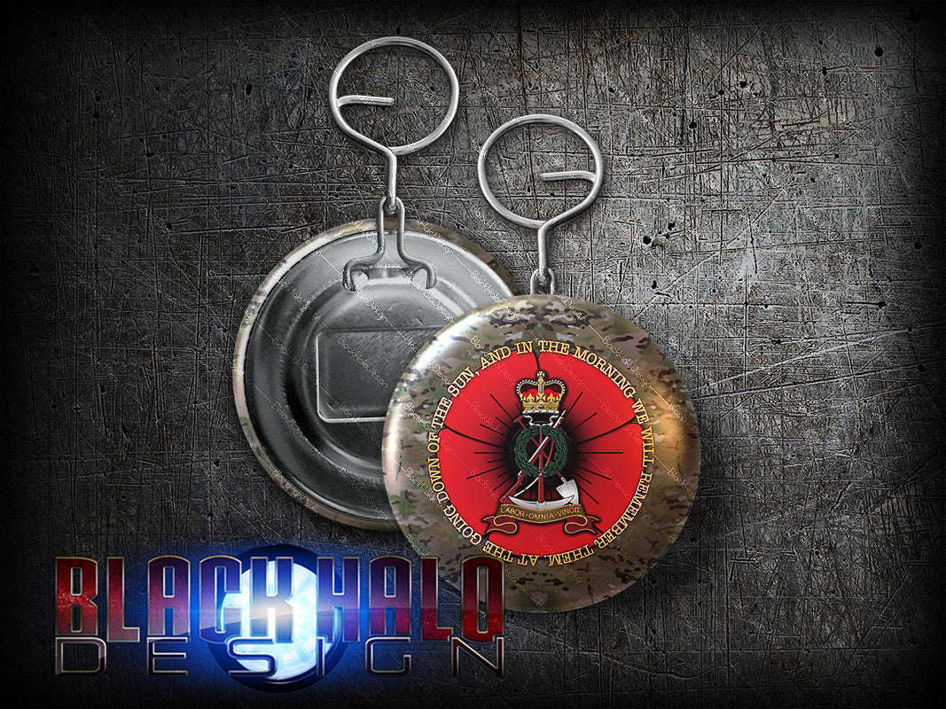 Royal Pioneer Corps Large 58mm Metal Bottle Opener Keyring (Pioneers)